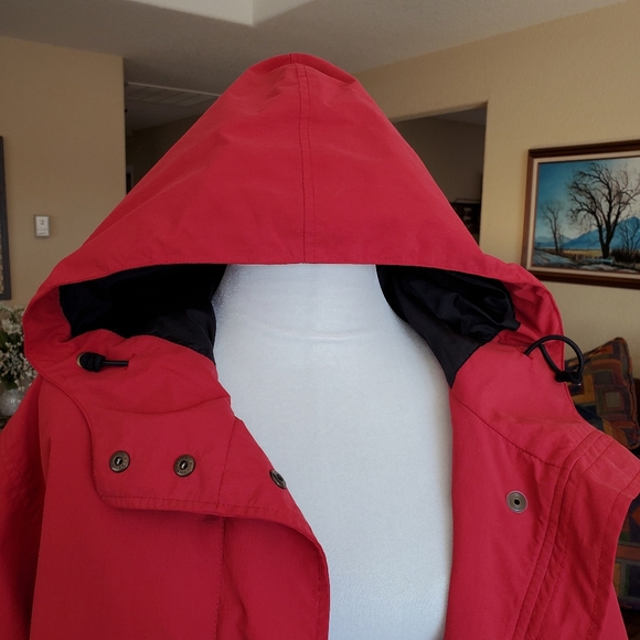 Eddie Bauer Mid-weight Ladies Down Parka Red Small - Picture 3 of 16